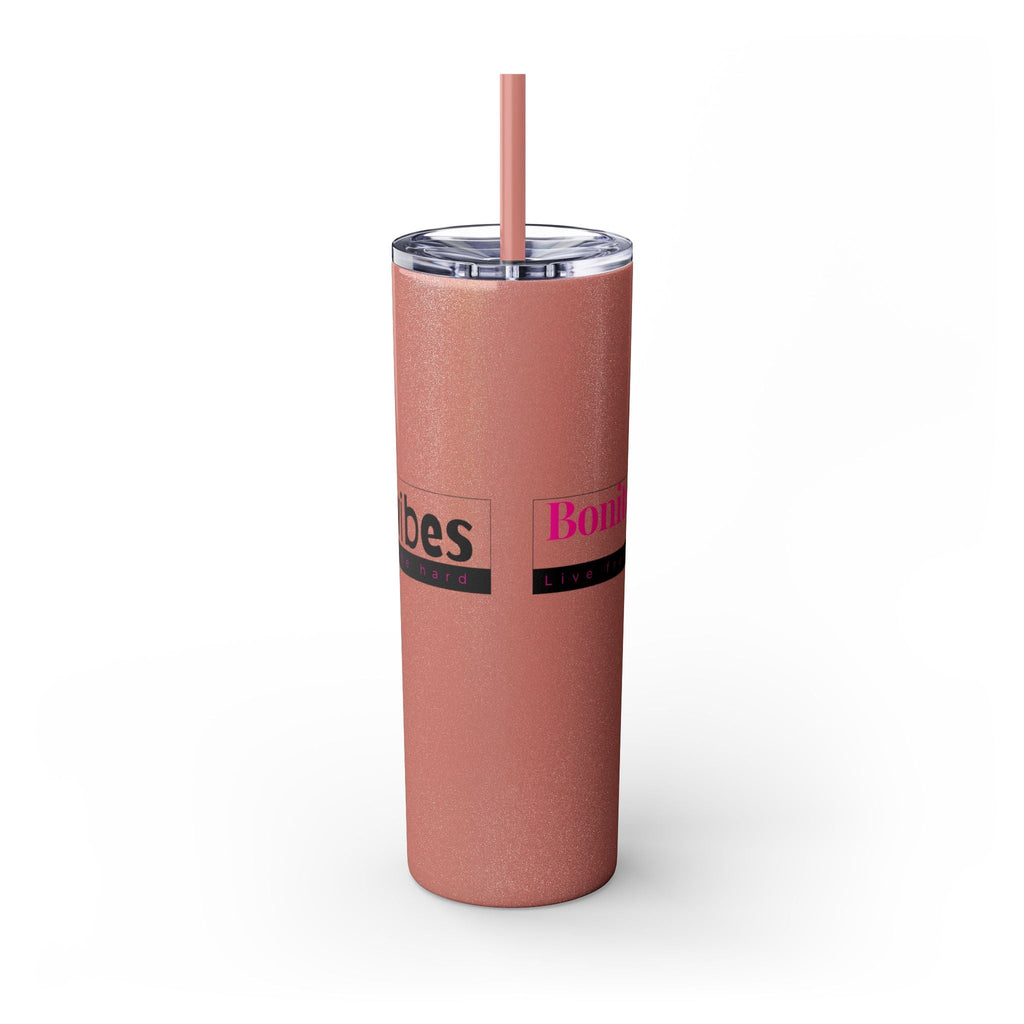 Bonita Vibes: VIBES UNLEASHED Stylish Skinny Tumbler, Perfect for Daily Hydration, Gifts, Home Office, Travel Mug, Summer Fun, Eco - Friendly Drinkware - My Bonita Vibes