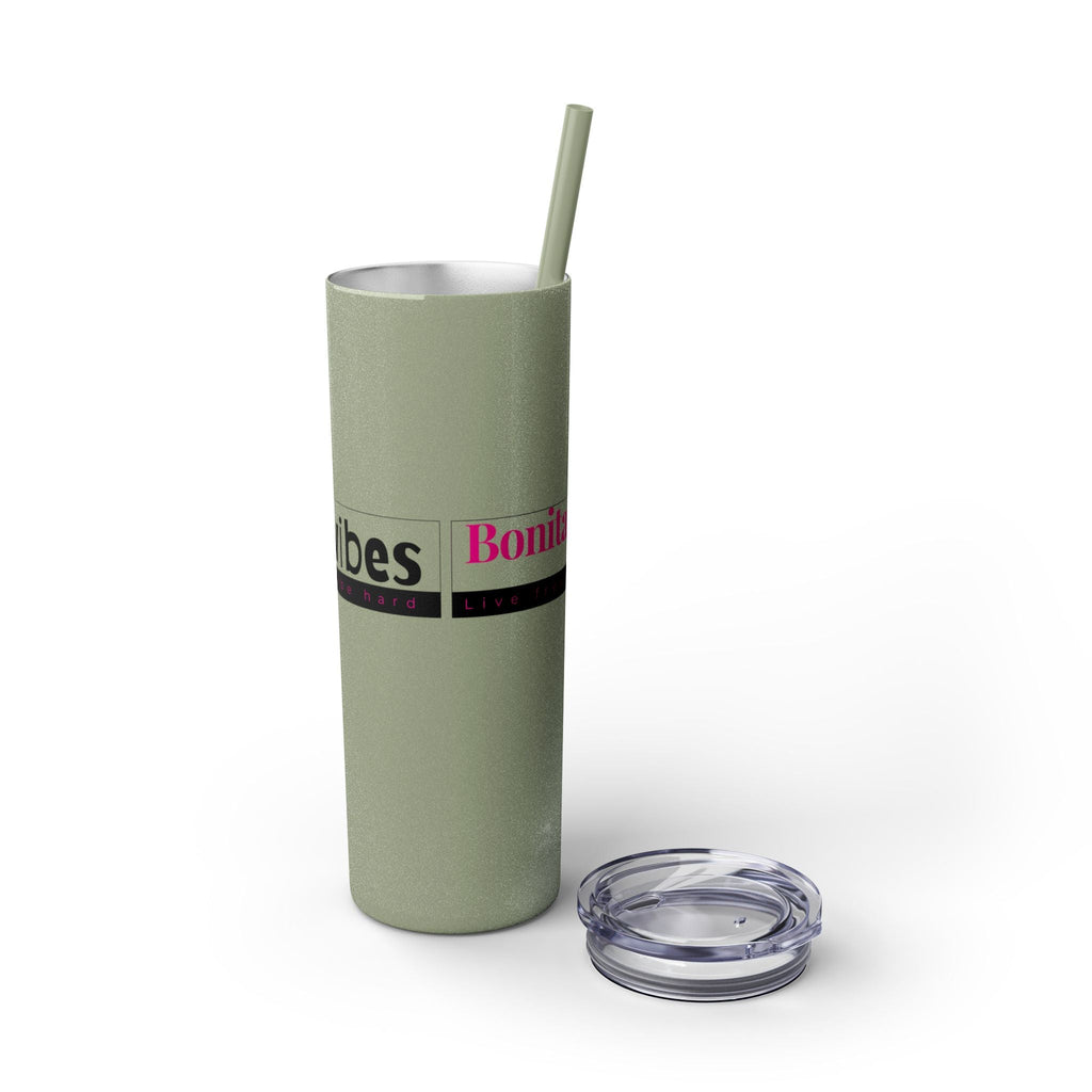 Bonita Vibes: VIBES UNLEASHED Stylish Skinny Tumbler, Perfect for Daily Hydration, Gifts, Home Office, Travel Mug, Summer Fun, Eco - Friendly Drinkware - My Bonita Vibes