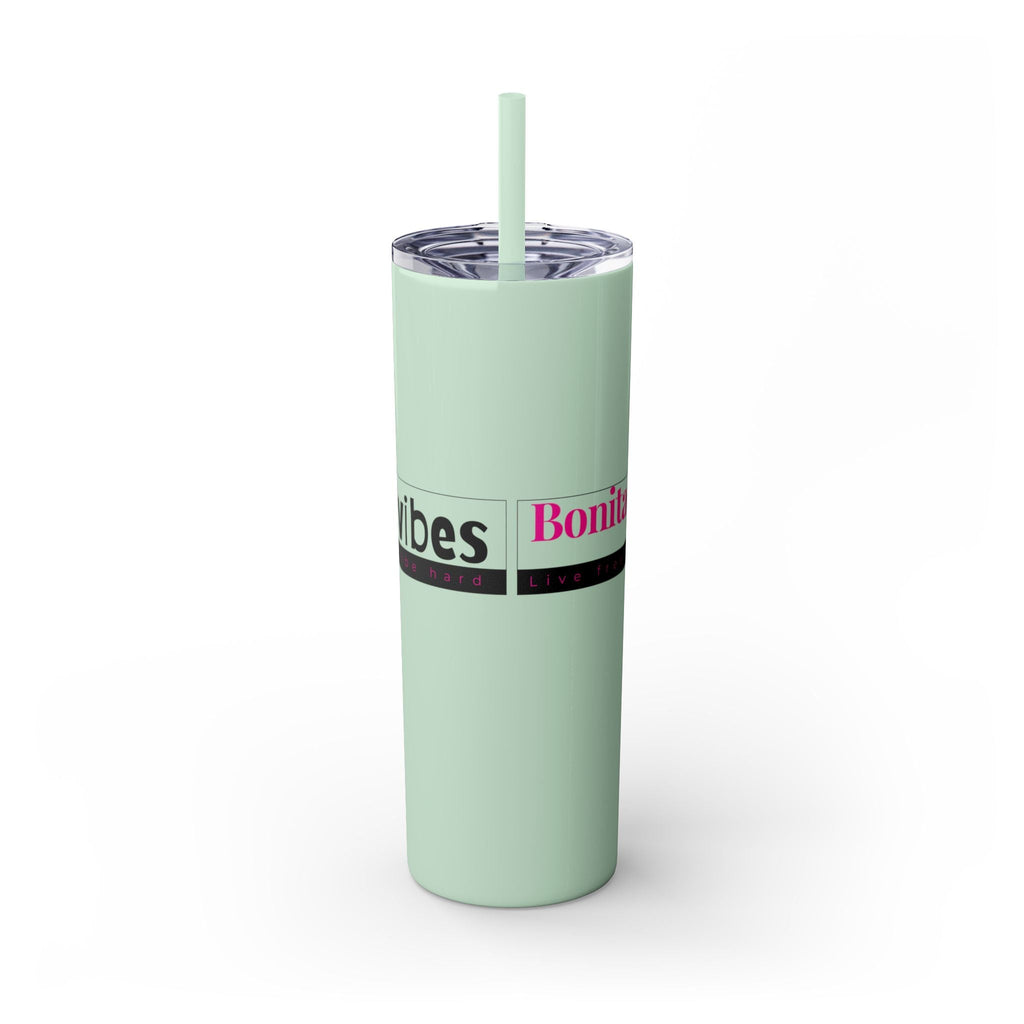 Bonita Vibes: VIBES UNLEASHED Stylish Skinny Tumbler, Perfect for Daily Hydration, Gifts, Home Office, Travel Mug, Summer Fun, Eco - Friendly Drinkware - My Bonita Vibes