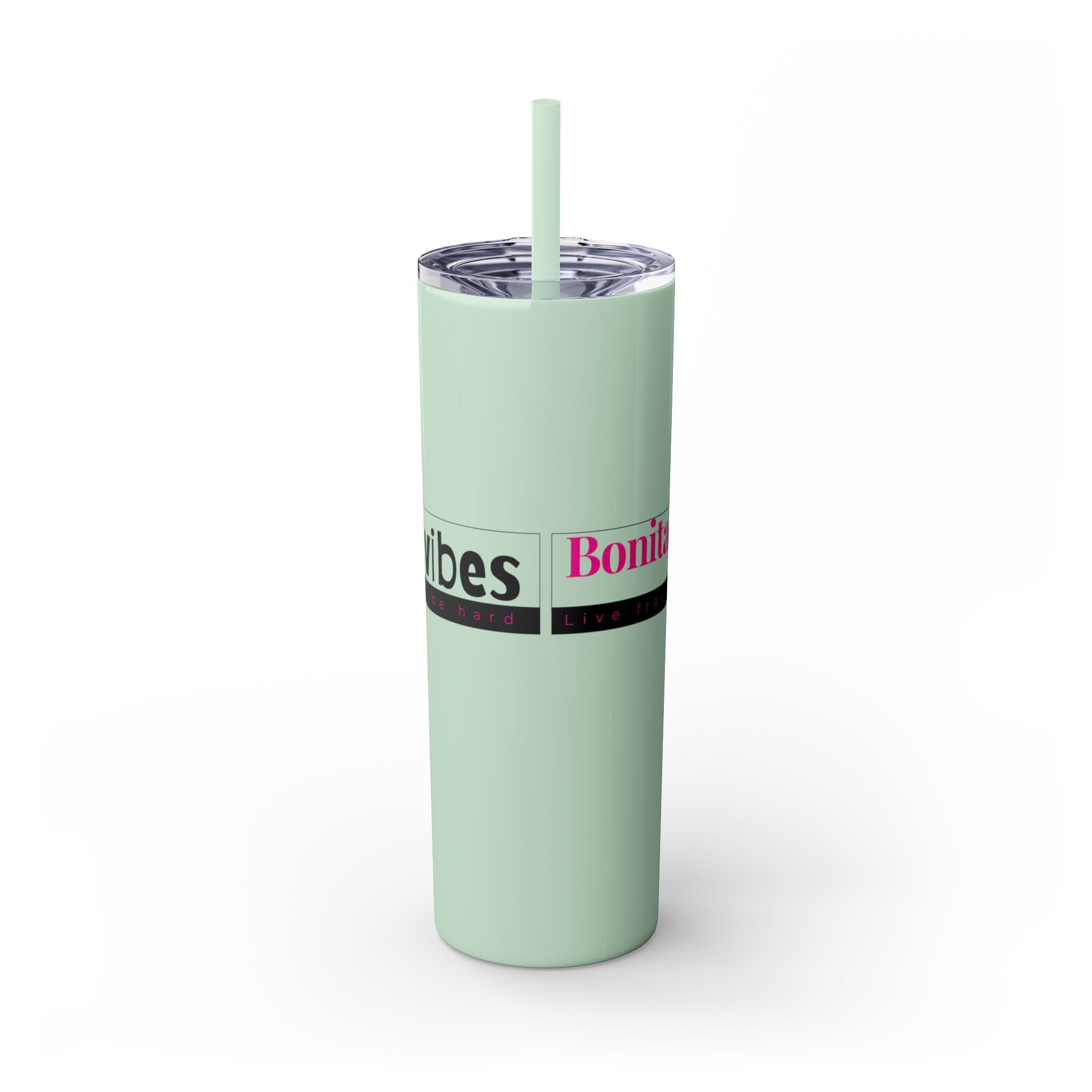 Bonita Vibes: VIBES UNLEASHED Stylish Skinny Tumbler, Perfect for Daily Hydration, Gifts, Home Office, Travel Mug, Summer Fun, Eco - Friendly Drinkware - My Bonita Vibes