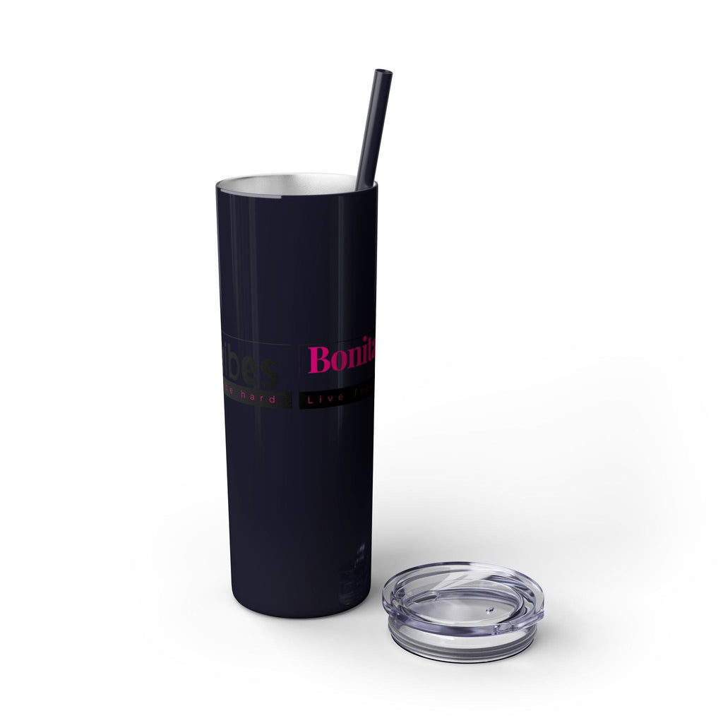 Bonita Vibes: VIBES UNLEASHED Stylish Skinny Tumbler, Perfect for Daily Hydration, Gifts, Home Office, Travel Mug, Summer Fun, Eco - Friendly Drinkware - My Bonita Vibes