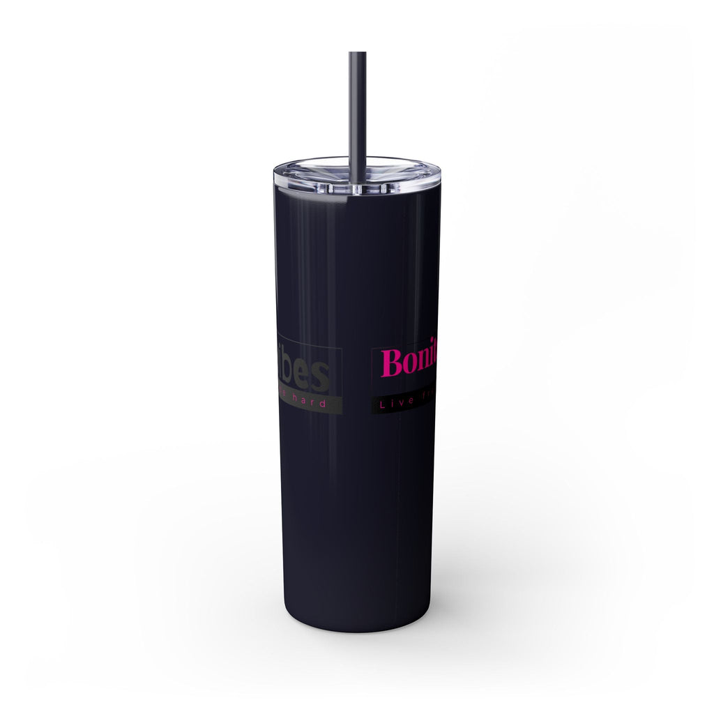 Bonita Vibes: VIBES UNLEASHED Stylish Skinny Tumbler, Perfect for Daily Hydration, Gifts, Home Office, Travel Mug, Summer Fun, Eco - Friendly Drinkware - My Bonita Vibes