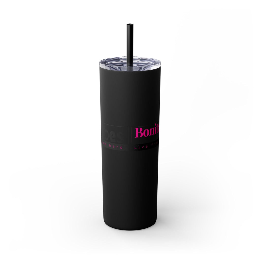 Bonita Vibes: VIBES UNLEASHED Stylish Skinny Tumbler, Perfect for Daily Hydration, Gifts, Home Office, Travel Mug, Summer Fun, Eco - Friendly Drinkware - My Bonita Vibes
