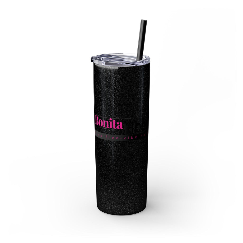 Bonita Vibes: VIBES UNLEASHED Stylish Skinny Tumbler, Perfect for Daily Hydration, Gifts, Home Office, Travel Mug, Summer Fun, Eco - Friendly Drinkware - My Bonita Vibes