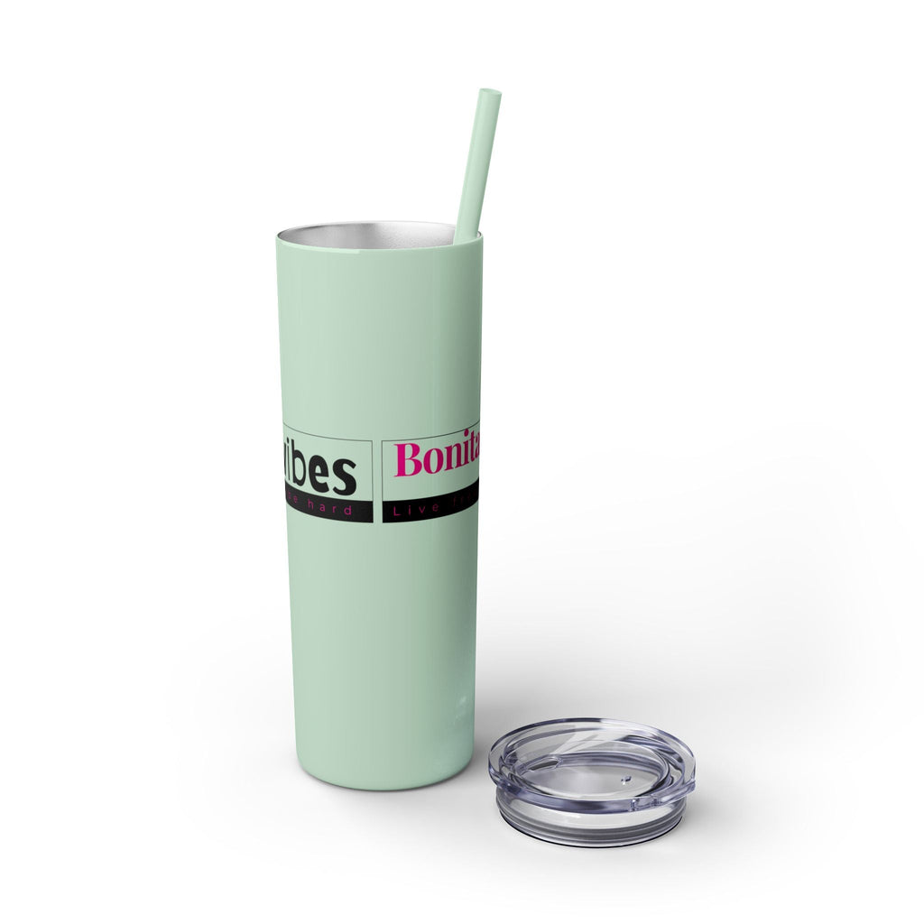 Bonita Vibes: VIBES UNLEASHED Stylish Skinny Tumbler, Perfect for Daily Hydration, Gifts, Home Office, Travel Mug, Summer Fun, Eco - Friendly Drinkware - My Bonita Vibes