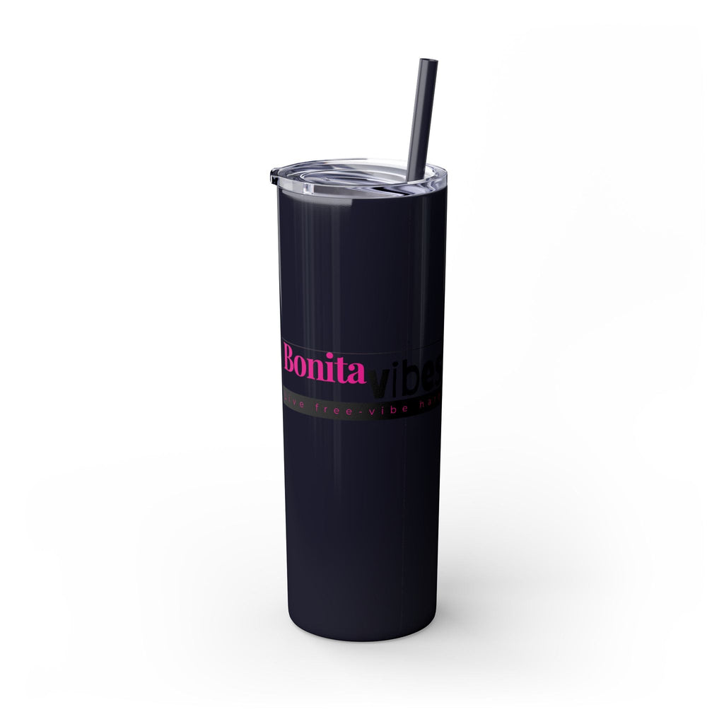 Bonita Vibes: VIBES UNLEASHED Stylish Skinny Tumbler, Perfect for Daily Hydration, Gifts, Home Office, Travel Mug, Summer Fun, Eco - Friendly Drinkware - My Bonita Vibes