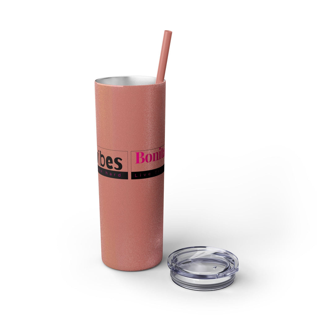 Bonita Vibes: VIBES UNLEASHED Stylish Skinny Tumbler, Perfect for Daily Hydration, Gifts, Home Office, Travel Mug, Summer Fun, Eco - Friendly Drinkware - My Bonita Vibes
