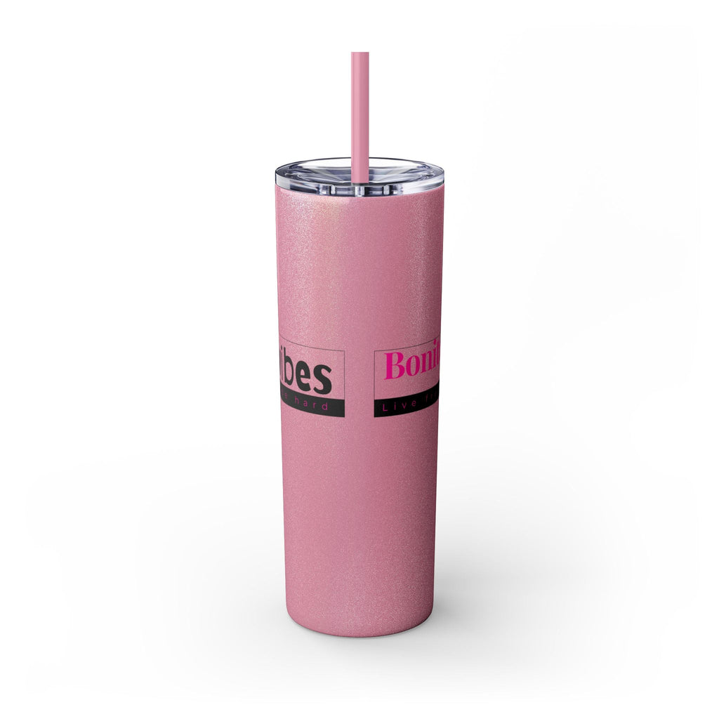 Bonita Vibes: VIBES UNLEASHED Stylish Skinny Tumbler, Perfect for Daily Hydration, Gifts, Home Office, Travel Mug, Summer Fun, Eco - Friendly Drinkware - My Bonita Vibes