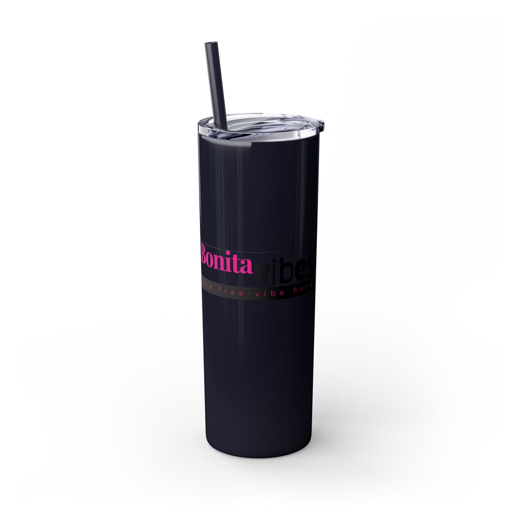 Bonita Vibes: VIBES UNLEASHED Stylish Skinny Tumbler, Perfect for Daily Hydration, Gifts, Home Office, Travel Mug, Summer Fun, Eco - Friendly Drinkware - My Bonita Vibes