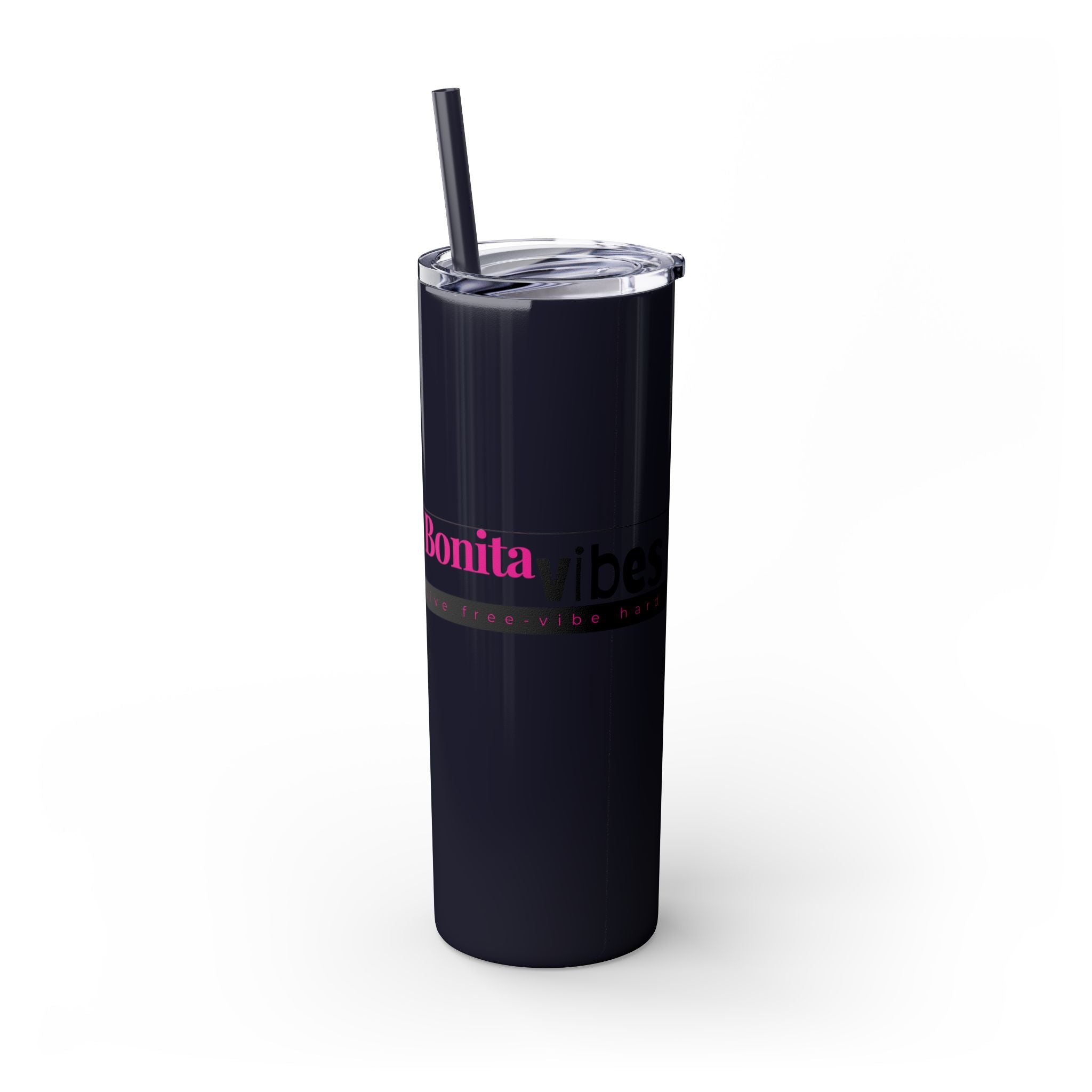 Bonita Vibes: VIBES UNLEASHED Stylish Skinny Tumbler, Perfect for Daily Hydration, Gifts, Home Office, Travel Mug, Summer Fun, Eco - Friendly Drinkware - My Bonita Vibes