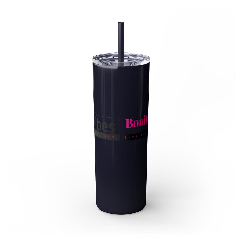 Bonita Vibes: VIBES UNLEASHED Stylish Skinny Tumbler, Perfect for Daily Hydration, Gifts, Home Office, Travel Mug, Summer Fun, Eco - Friendly Drinkware - My Bonita Vibes