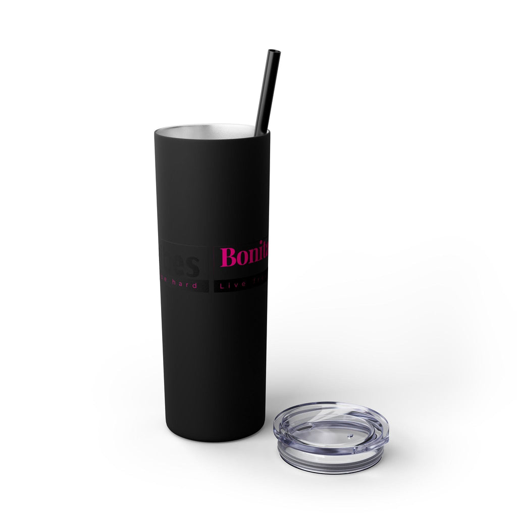 Bonita Vibes: VIBES UNLEASHED Stylish Skinny Tumbler, Perfect for Daily Hydration, Gifts, Home Office, Travel Mug, Summer Fun, Eco - Friendly Drinkware - My Bonita Vibes