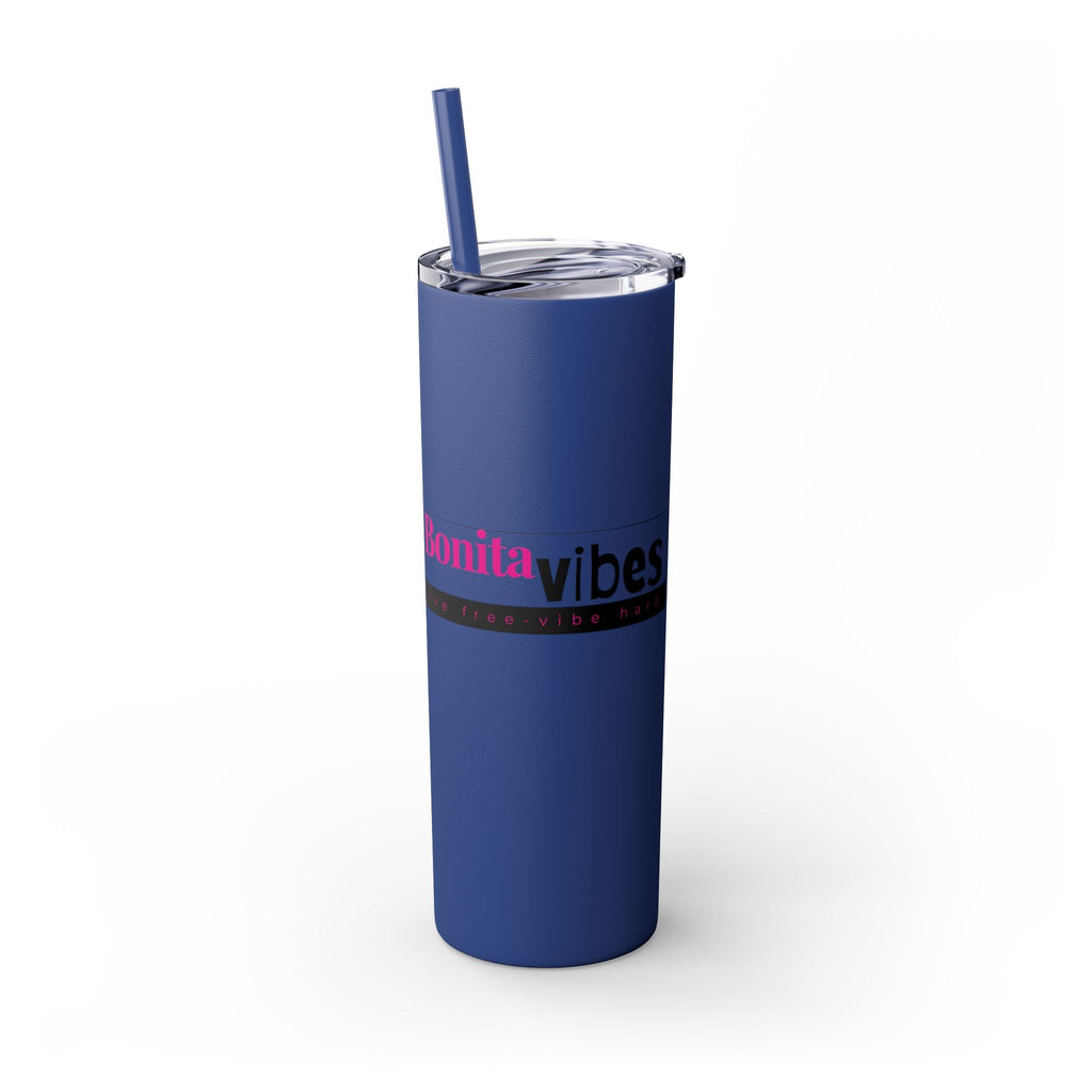 Bonita Vibes: VIBES UNLEASHED Stylish Skinny Tumbler, Perfect for Daily Hydration, Gifts, Home Office, Travel Mug, Summer Fun, Eco - Friendly Drinkware - My Bonita Vibes