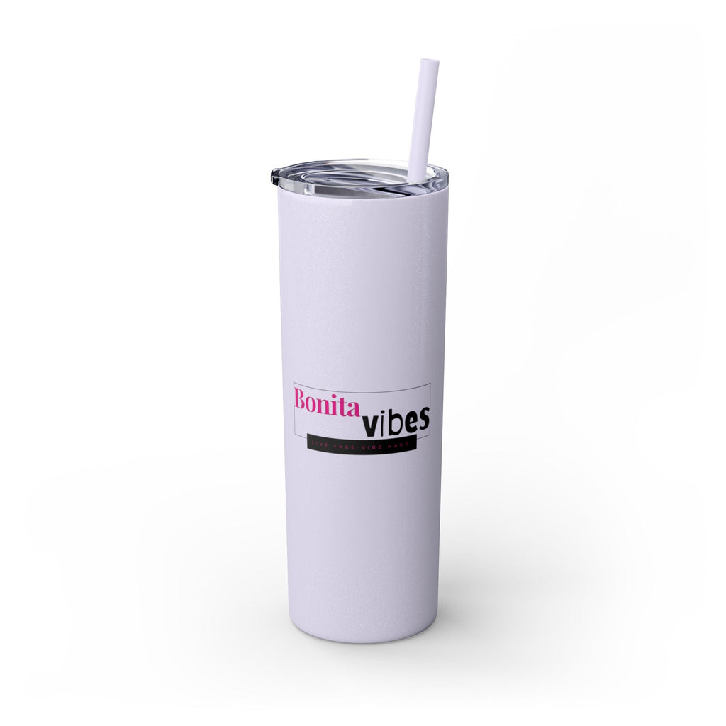 Bonita Vibes: VIBES UNLEASHED Stylish Skinny Tumbler, Perfect for Daily Hydration, Gifts, Home Office, Travel Mug, Summer Fun, Eco - Friendly Drinkware - My Bonita Vibes