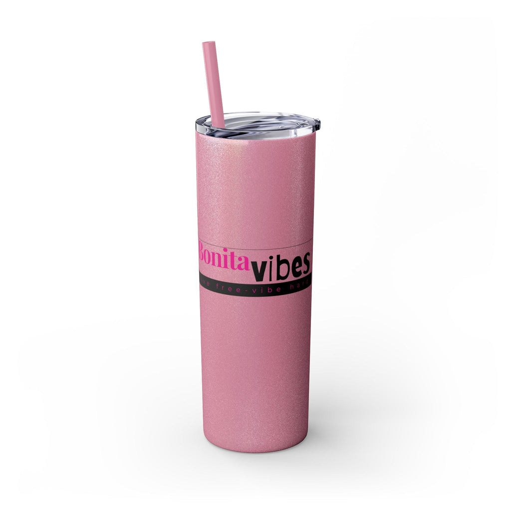 Bonita Vibes: VIBES UNLEASHED Stylish Skinny Tumbler, Perfect for Daily Hydration, Gifts, Home Office, Travel Mug, Summer Fun, Eco - Friendly Drinkware - My Bonita Vibes