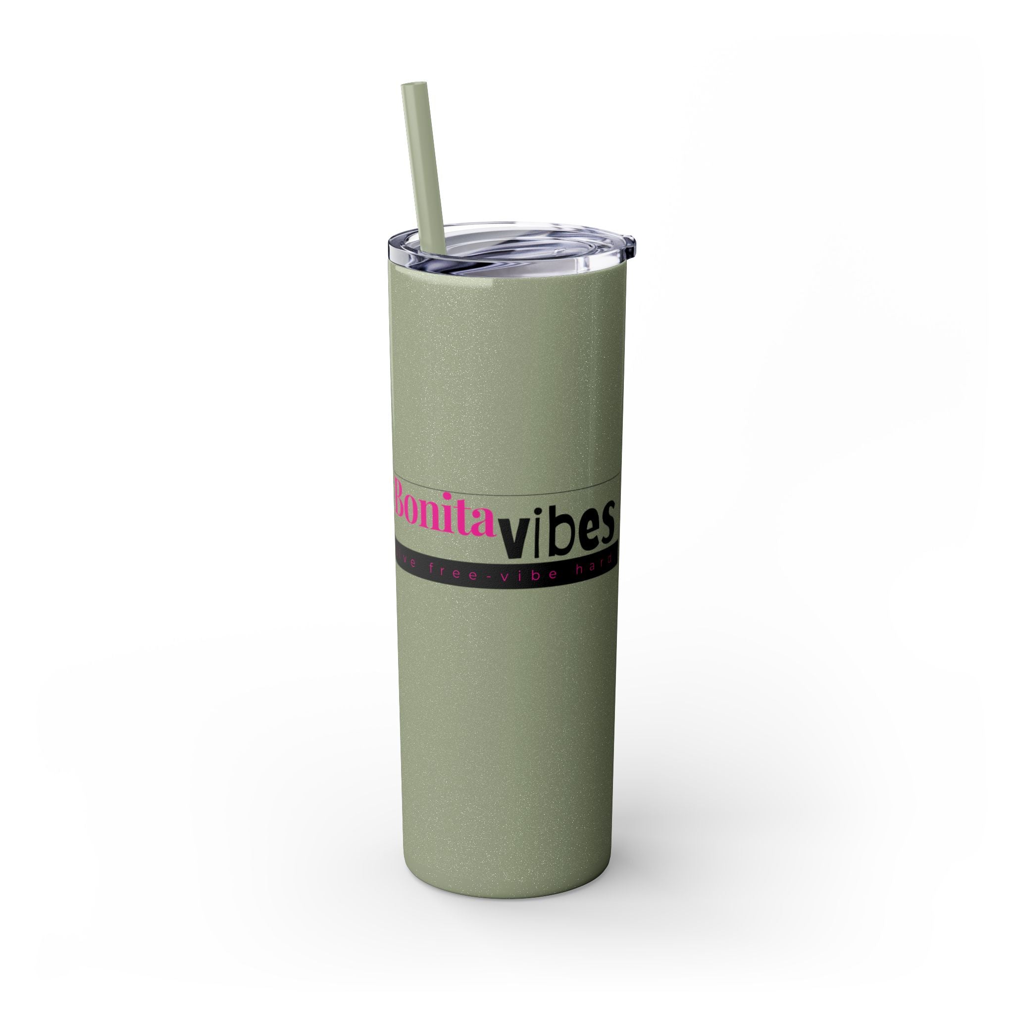 Bonita Vibes: VIBES UNLEASHED Stylish Skinny Tumbler, Perfect for Daily Hydration, Gifts, Home Office, Travel Mug, Summer Fun, Eco - Friendly Drinkware - My Bonita Vibes