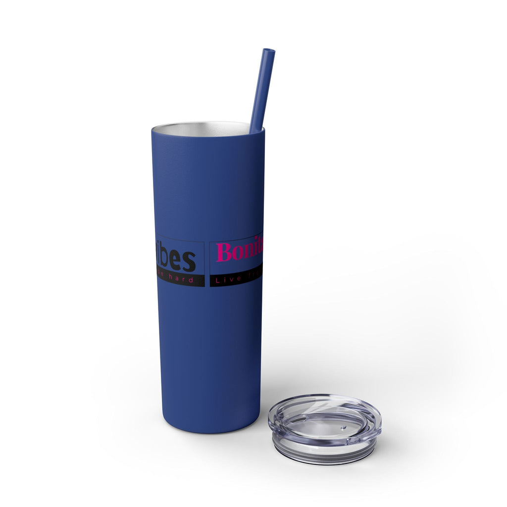 Bonita Vibes: VIBES UNLEASHED Stylish Skinny Tumbler, Perfect for Daily Hydration, Gifts, Home Office, Travel Mug, Summer Fun, Eco - Friendly Drinkware - My Bonita Vibes