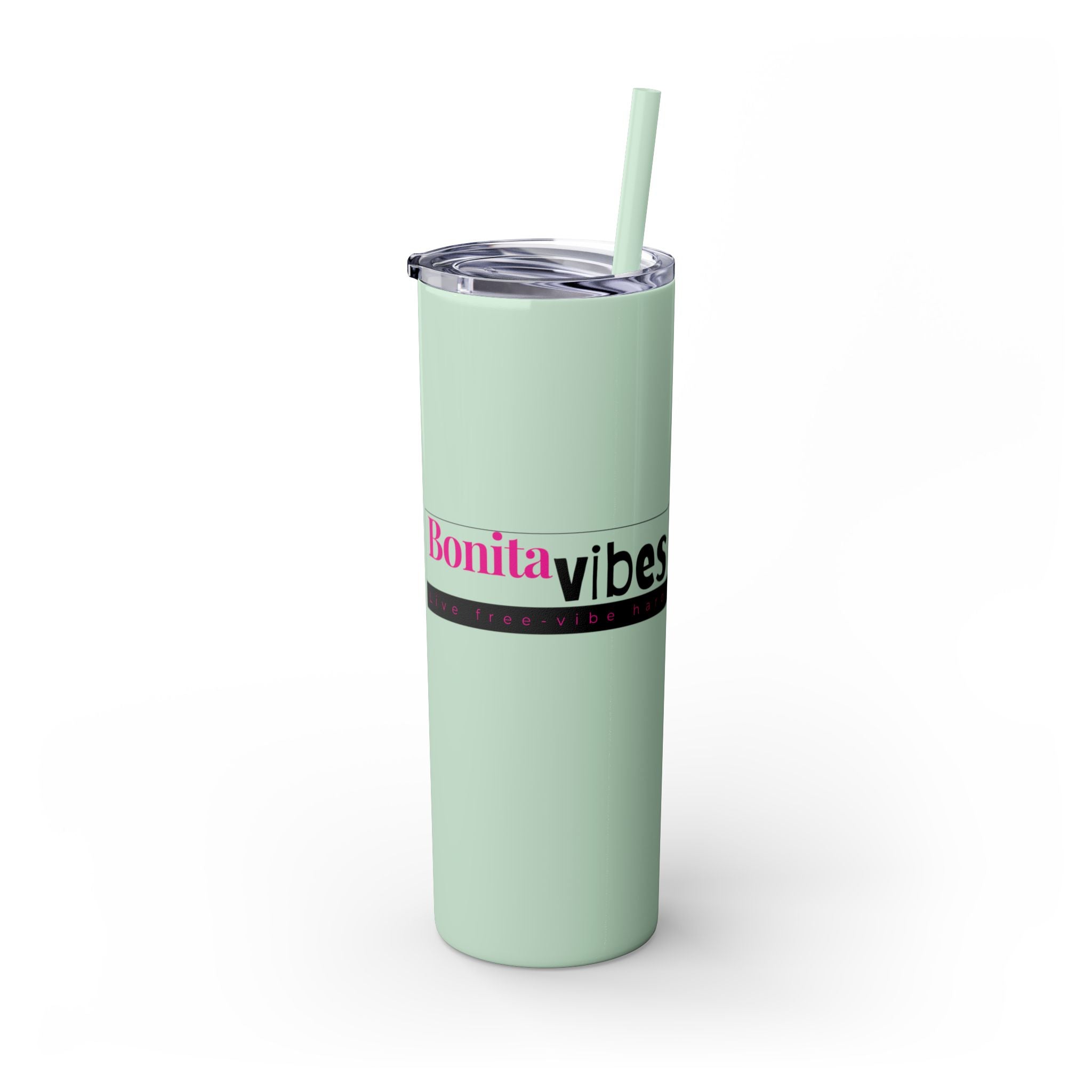 Bonita Vibes: VIBES UNLEASHED Stylish Skinny Tumbler, Perfect for Daily Hydration, Gifts, Home Office, Travel Mug, Summer Fun, Eco - Friendly Drinkware - My Bonita Vibes