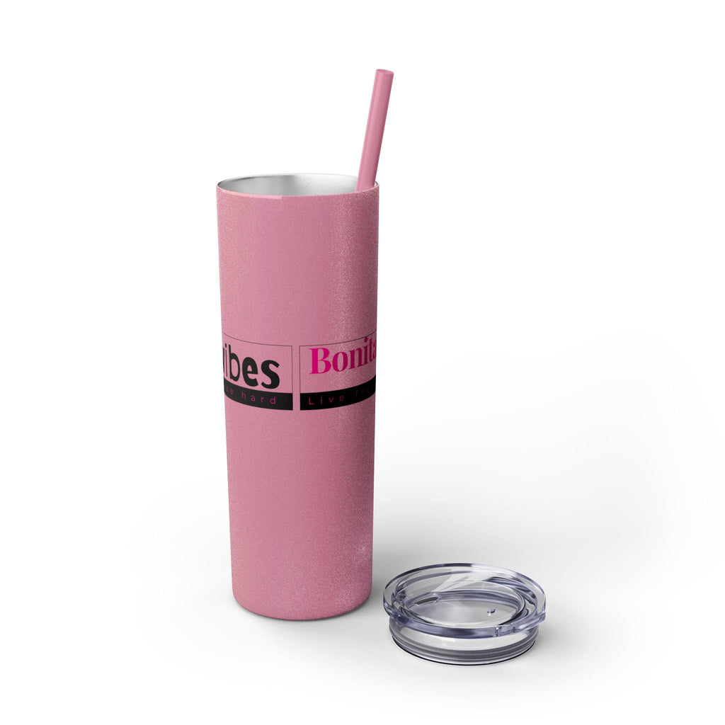 Bonita Vibes: VIBES UNLEASHED Stylish Skinny Tumbler, Perfect for Daily Hydration, Gifts, Home Office, Travel Mug, Summer Fun, Eco - Friendly Drinkware - My Bonita Vibes