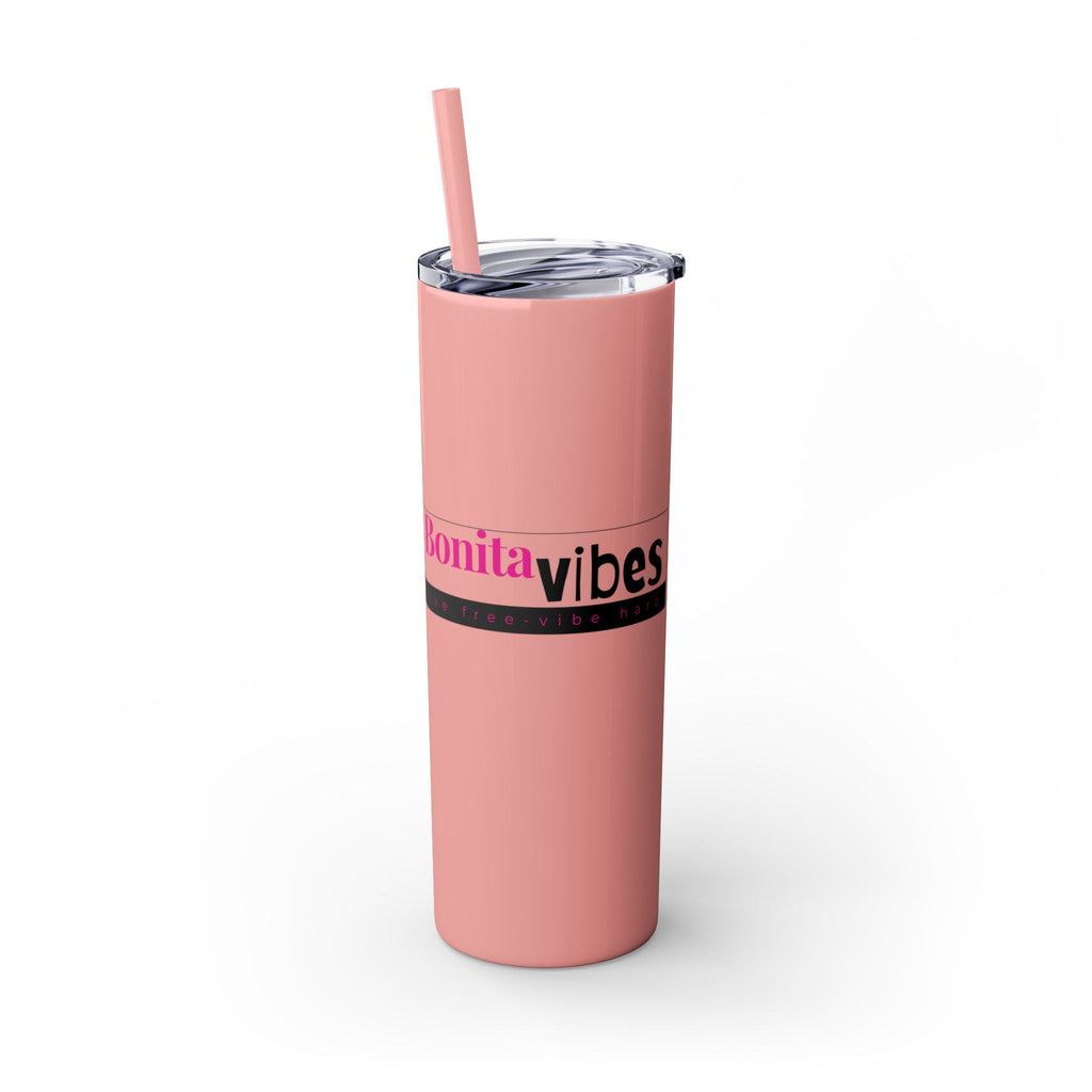 Bonita Vibes: VIBES UNLEASHED Stylish Skinny Tumbler, Perfect for Daily Hydration, Gifts, Home Office, Travel Mug, Summer Fun, Eco - Friendly Drinkware - My Bonita Vibes