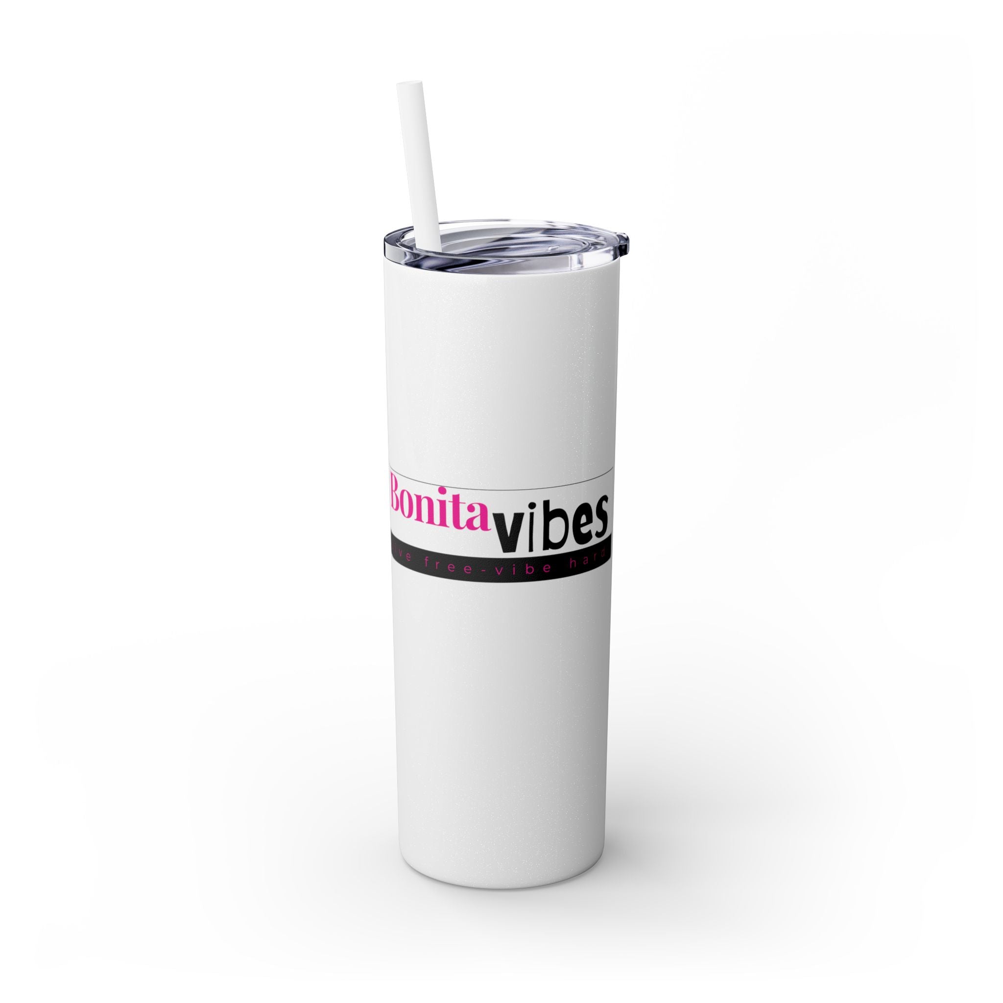 Bonita Vibes: VIBES UNLEASHED Stylish Skinny Tumbler, Perfect for Daily Hydration, Gifts, Home Office, Travel Mug, Summer Fun, Eco - Friendly Drinkware - My Bonita Vibes