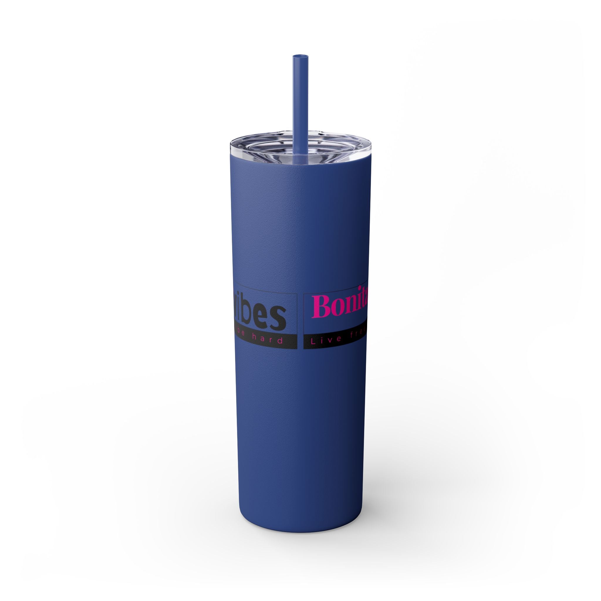 Bonita Vibes: VIBES UNLEASHED Stylish Skinny Tumbler, Perfect for Daily Hydration, Gifts, Home Office, Travel Mug, Summer Fun, Eco - Friendly Drinkware - My Bonita Vibes