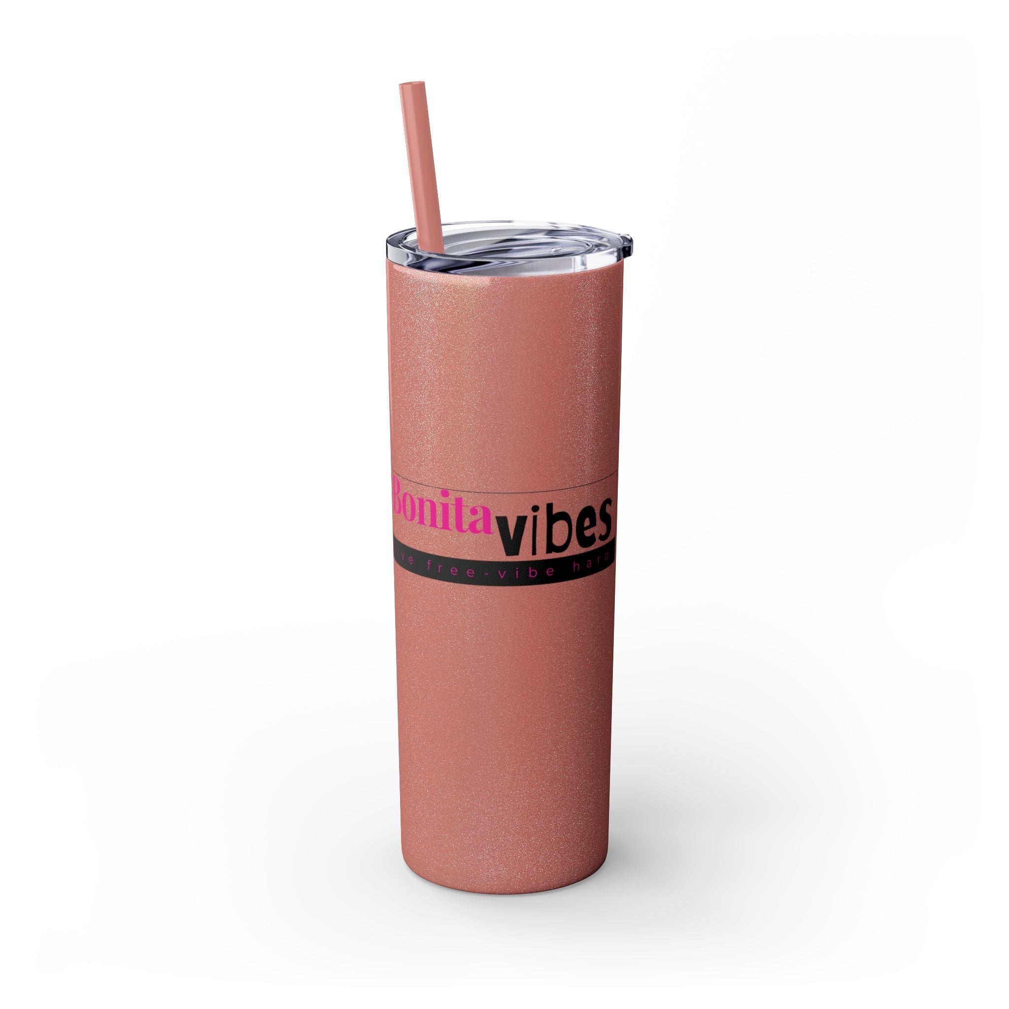 Bonita Vibes: VIBES UNLEASHED Stylish Skinny Tumbler, Perfect for Daily Hydration, Gifts, Home Office, Travel Mug, Summer Fun, Eco - Friendly Drinkware - My Bonita Vibes