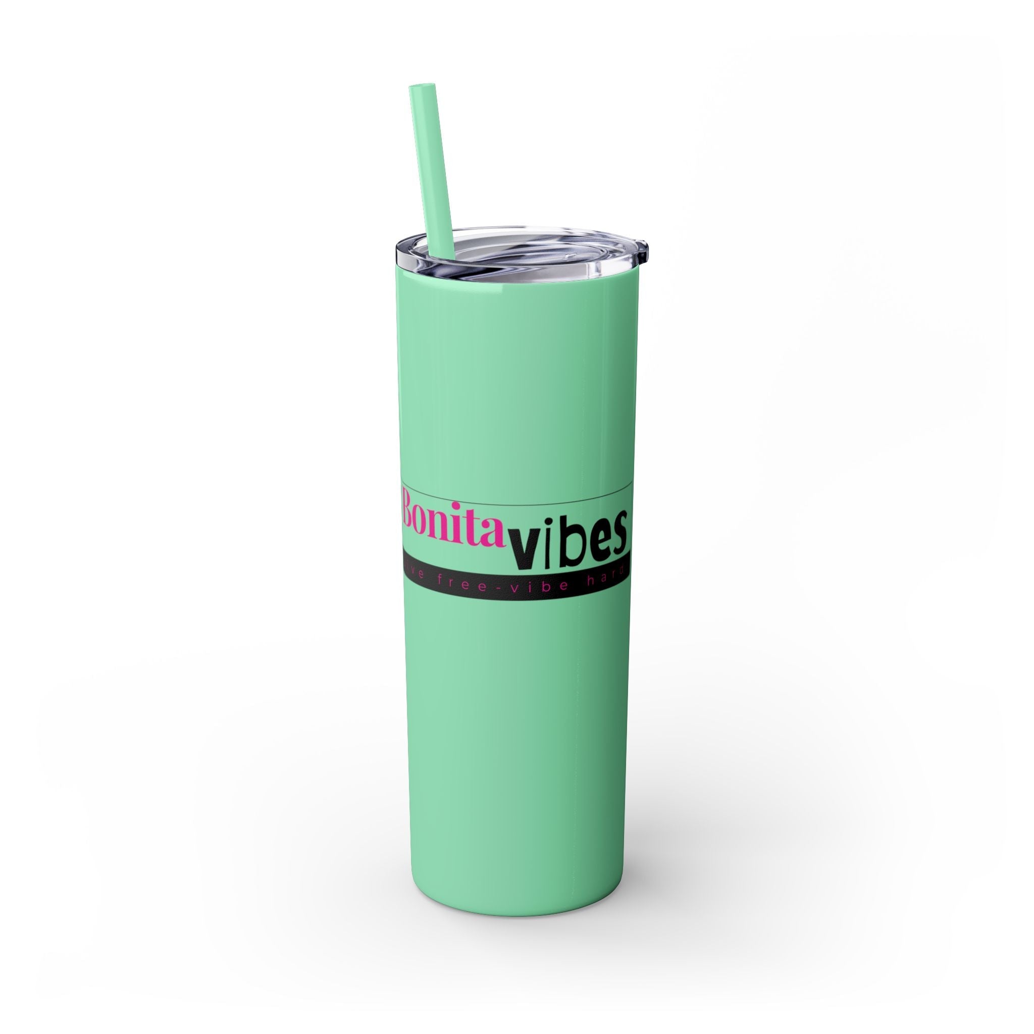 Bonita Vibes: VIBES UNLEASHED Stylish Skinny Tumbler, Perfect for Daily Hydration, Gifts, Home Office, Travel Mug, Summer Fun, Eco - Friendly Drinkware - My Bonita Vibes