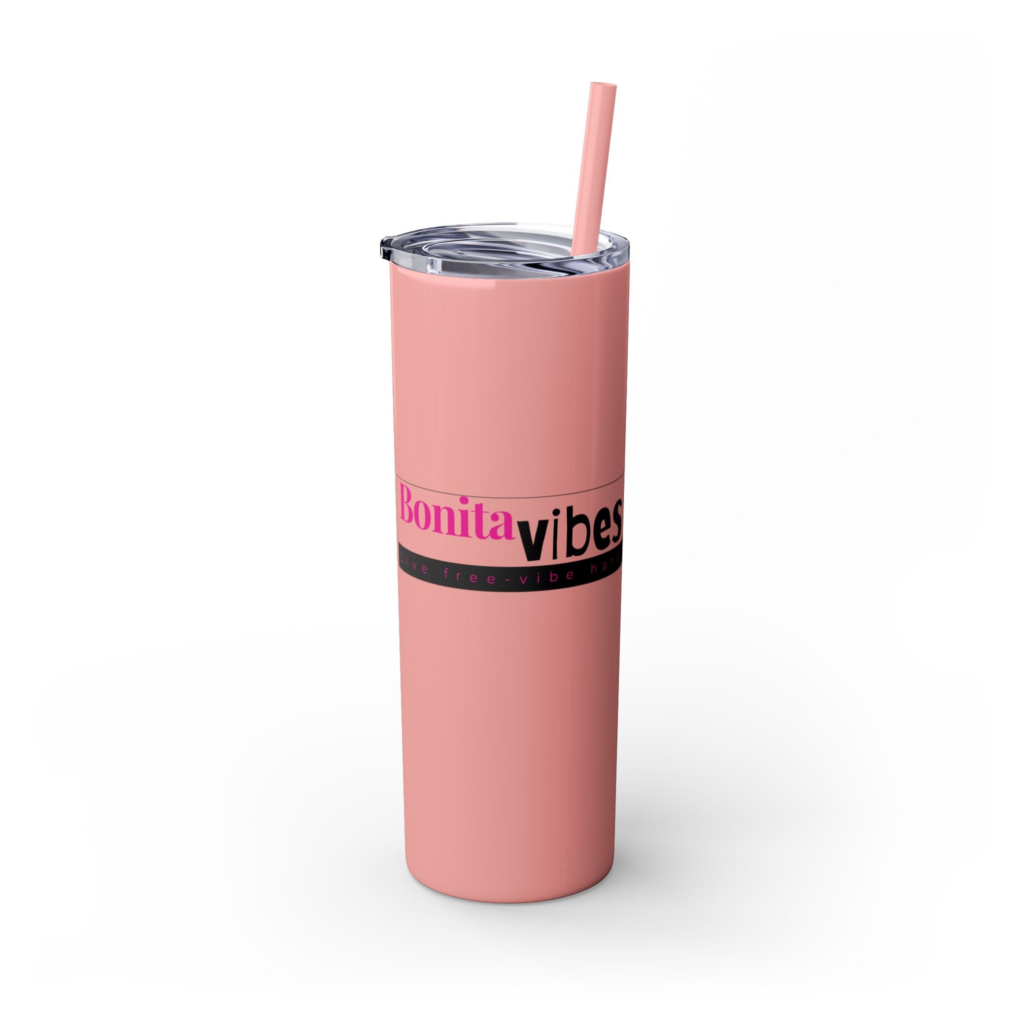 Bonita Vibes: VIBES UNLEASHED Stylish Skinny Tumbler, Perfect for Daily Hydration, Gifts, Home Office, Travel Mug, Summer Fun, Eco - Friendly Drinkware - My Bonita Vibes