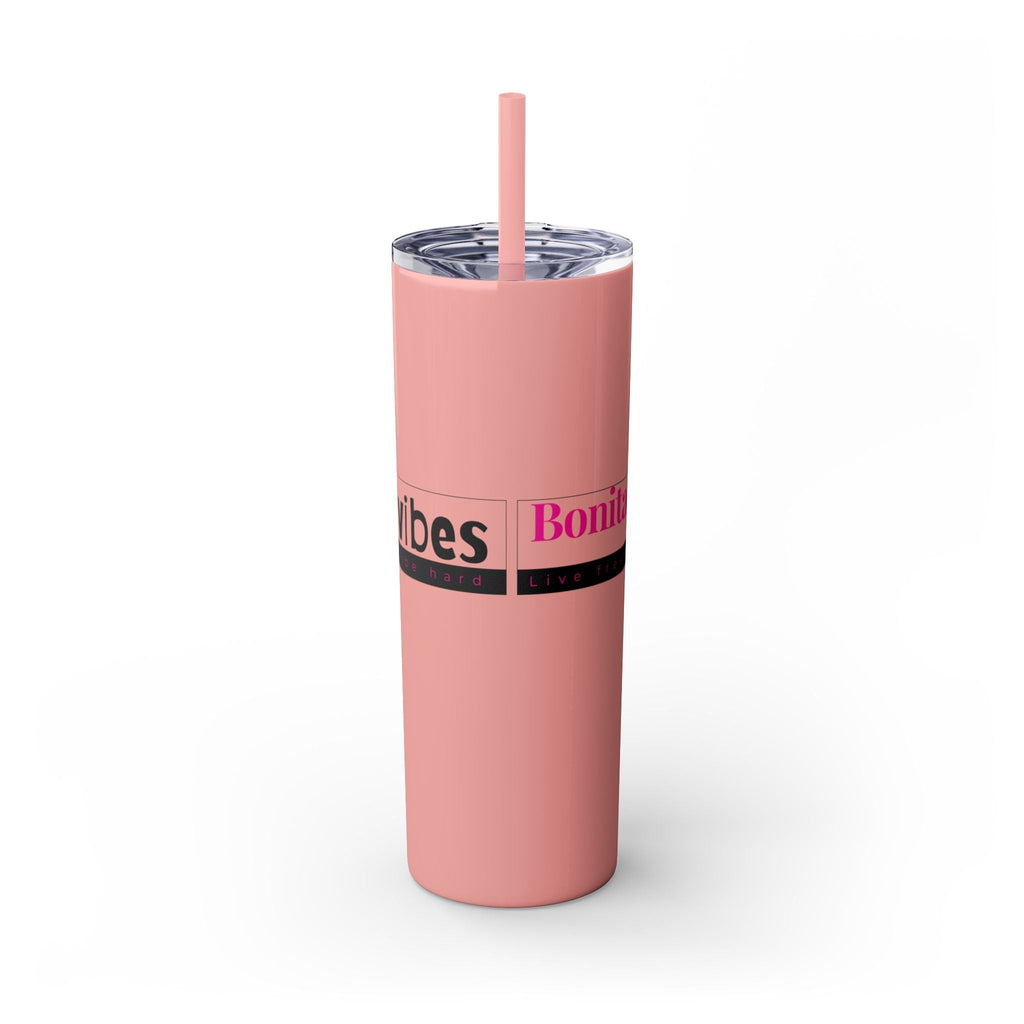 Bonita Vibes: VIBES UNLEASHED Stylish Skinny Tumbler, Perfect for Daily Hydration, Gifts, Home Office, Travel Mug, Summer Fun, Eco - Friendly Drinkware - My Bonita Vibes