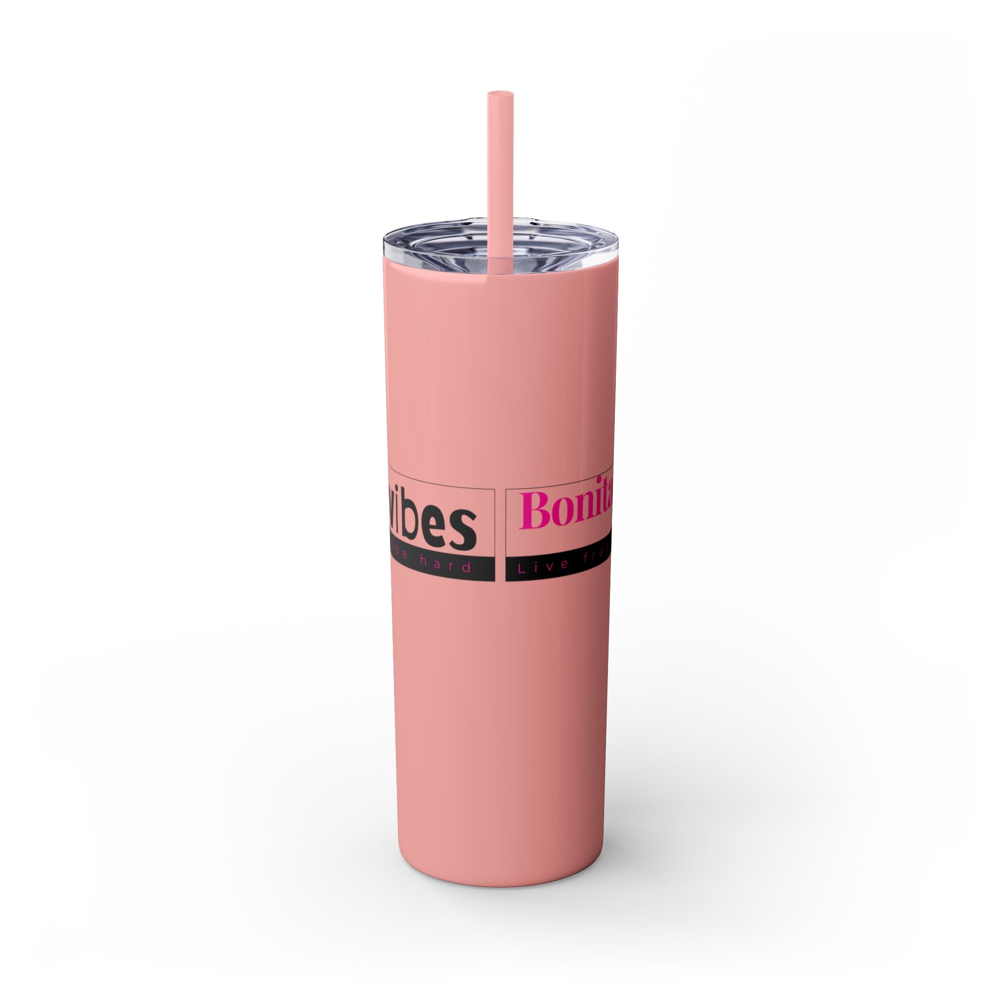 Bonita Vibes: VIBES UNLEASHED Stylish Skinny Tumbler, Perfect for Daily Hydration, Gifts, Home Office, Travel Mug, Summer Fun, Eco - Friendly Drinkware - My Bonita Vibes