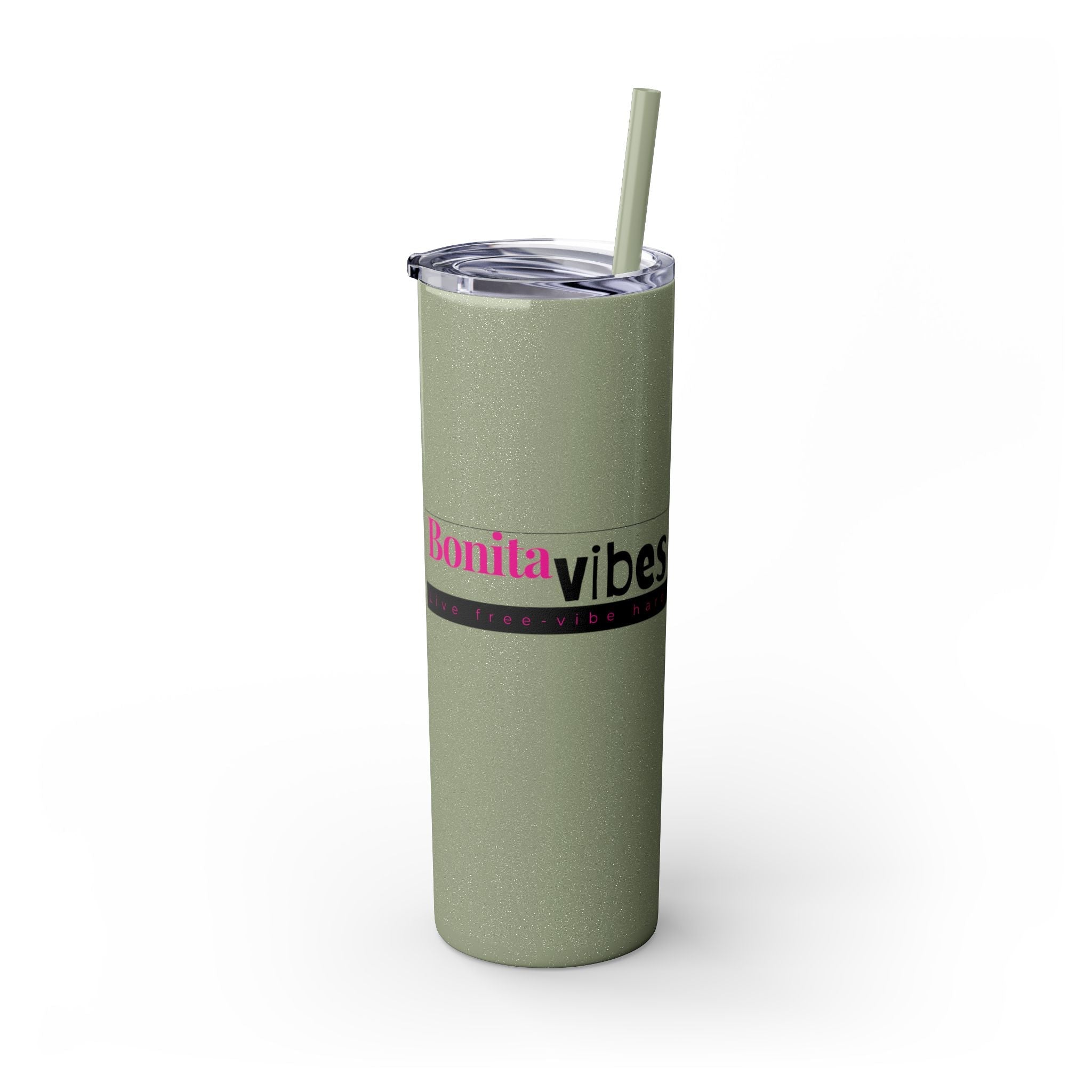 Bonita Vibes: VIBES UNLEASHED Stylish Skinny Tumbler, Perfect for Daily Hydration, Gifts, Home Office, Travel Mug, Summer Fun, Eco - Friendly Drinkware - My Bonita Vibes