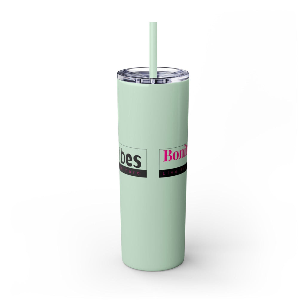 Bonita Vibes: VIBES UNLEASHED Stylish Skinny Tumbler, Perfect for Daily Hydration, Gifts, Home Office, Travel Mug, Summer Fun, Eco - Friendly Drinkware - My Bonita Vibes