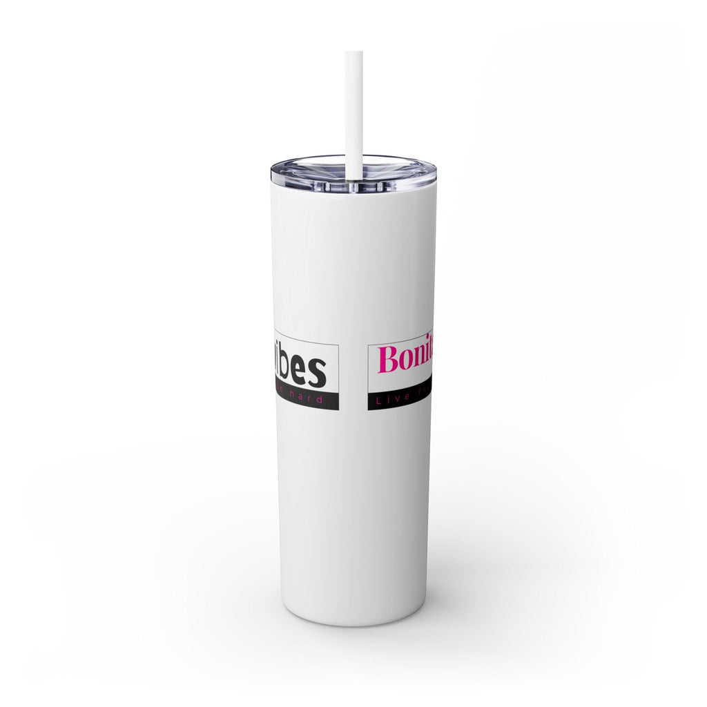 Bonita Vibes: VIBES UNLEASHED Stylish Skinny Tumbler, Perfect for Daily Hydration, Gifts, Home Office, Travel Mug, Summer Fun, Eco - Friendly Drinkware - My Bonita Vibes