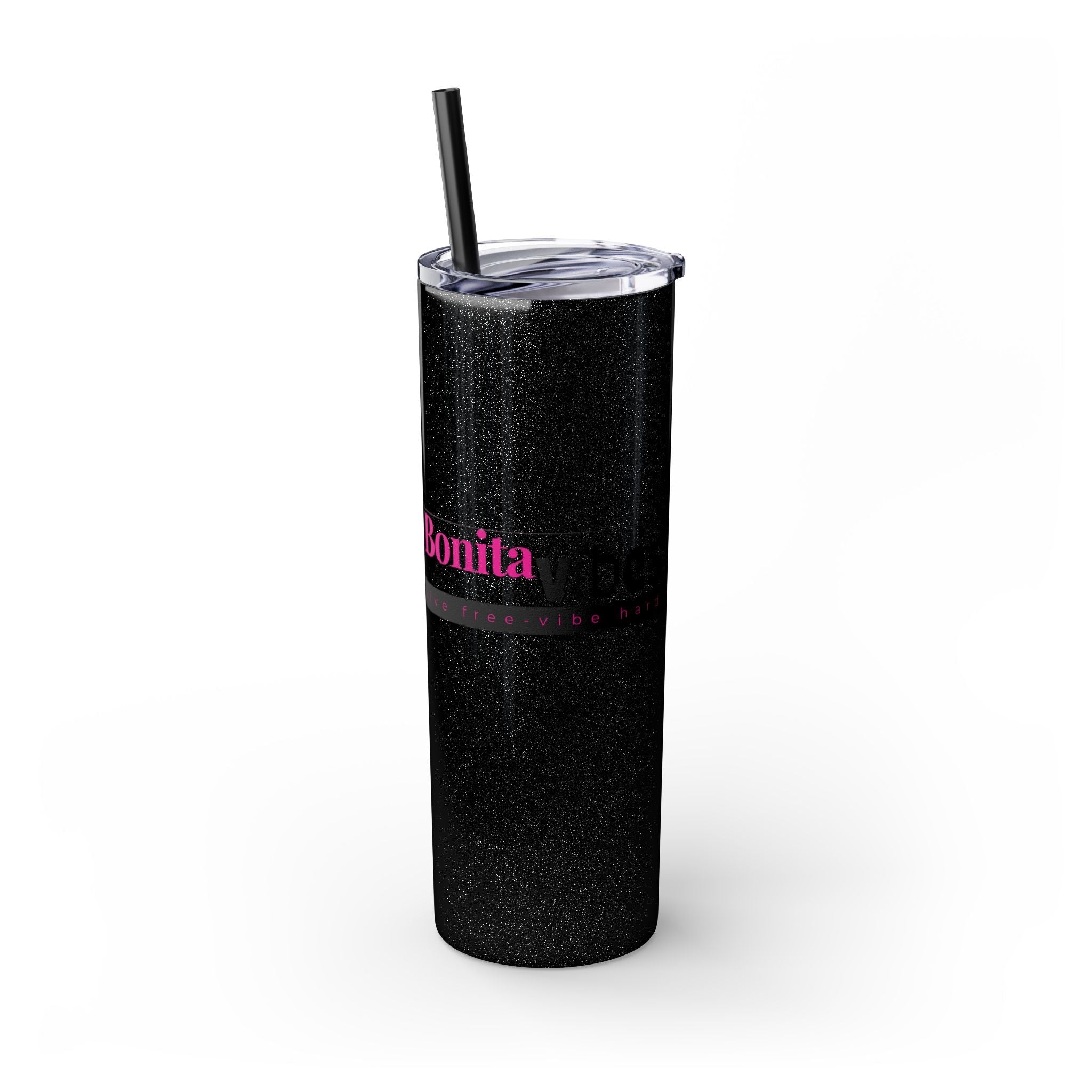 Bonita Vibes: VIBES UNLEASHED Stylish Skinny Tumbler, Perfect for Daily Hydration, Gifts, Home Office, Travel Mug, Summer Fun, Eco - Friendly Drinkware - My Bonita Vibes