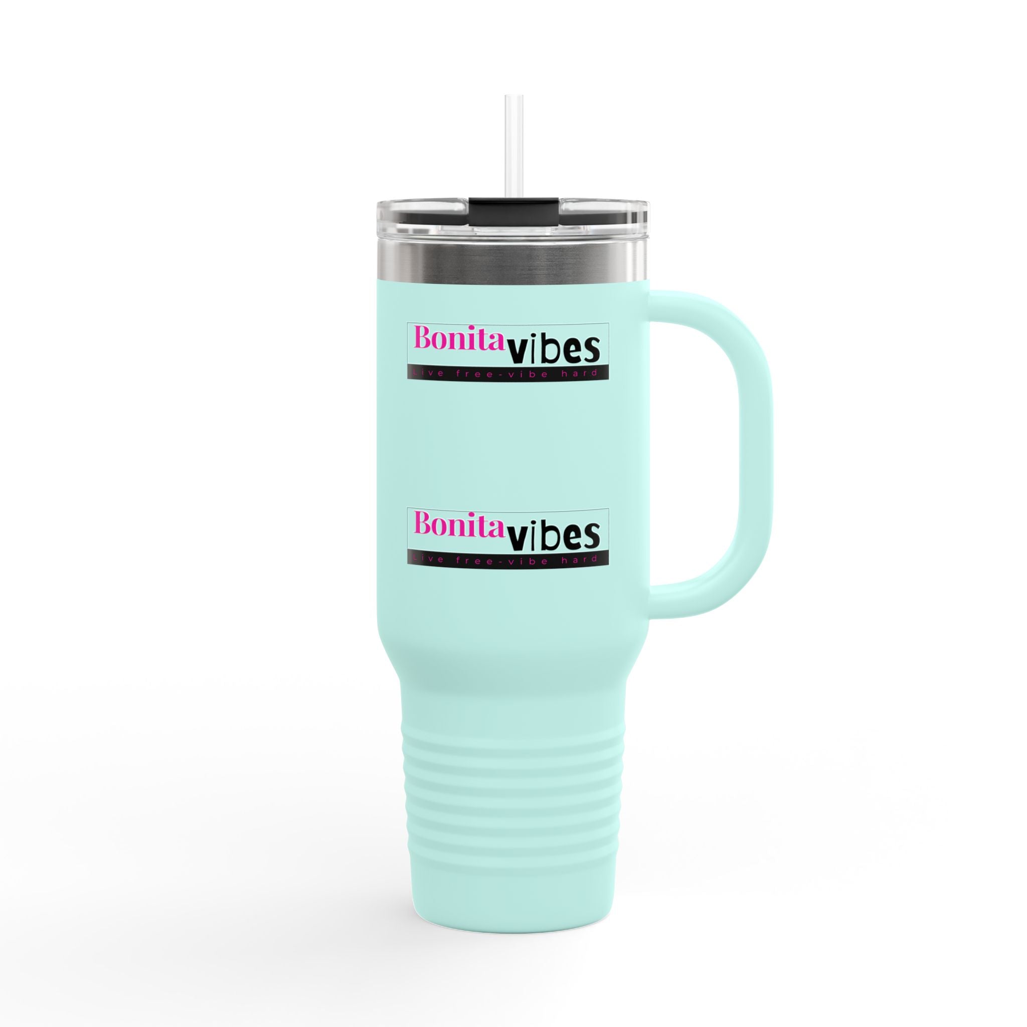 Bonita Vibes: VIBES UNLEASHED Stylish Travel Mug, 40oz - Perfect for Coffee Lovers, Gift for Her, Summer Picnics, On - the - Go Hydration - My Bonita Vibes