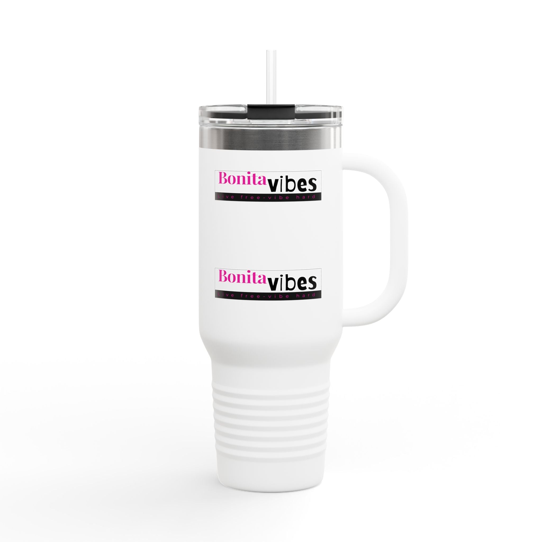 Bonita Vibes: VIBES UNLEASHED Stylish Travel Mug, 40oz - Perfect for Coffee Lovers, Gift for Her, Summer Picnics, On - the - Go Hydration - My Bonita Vibes