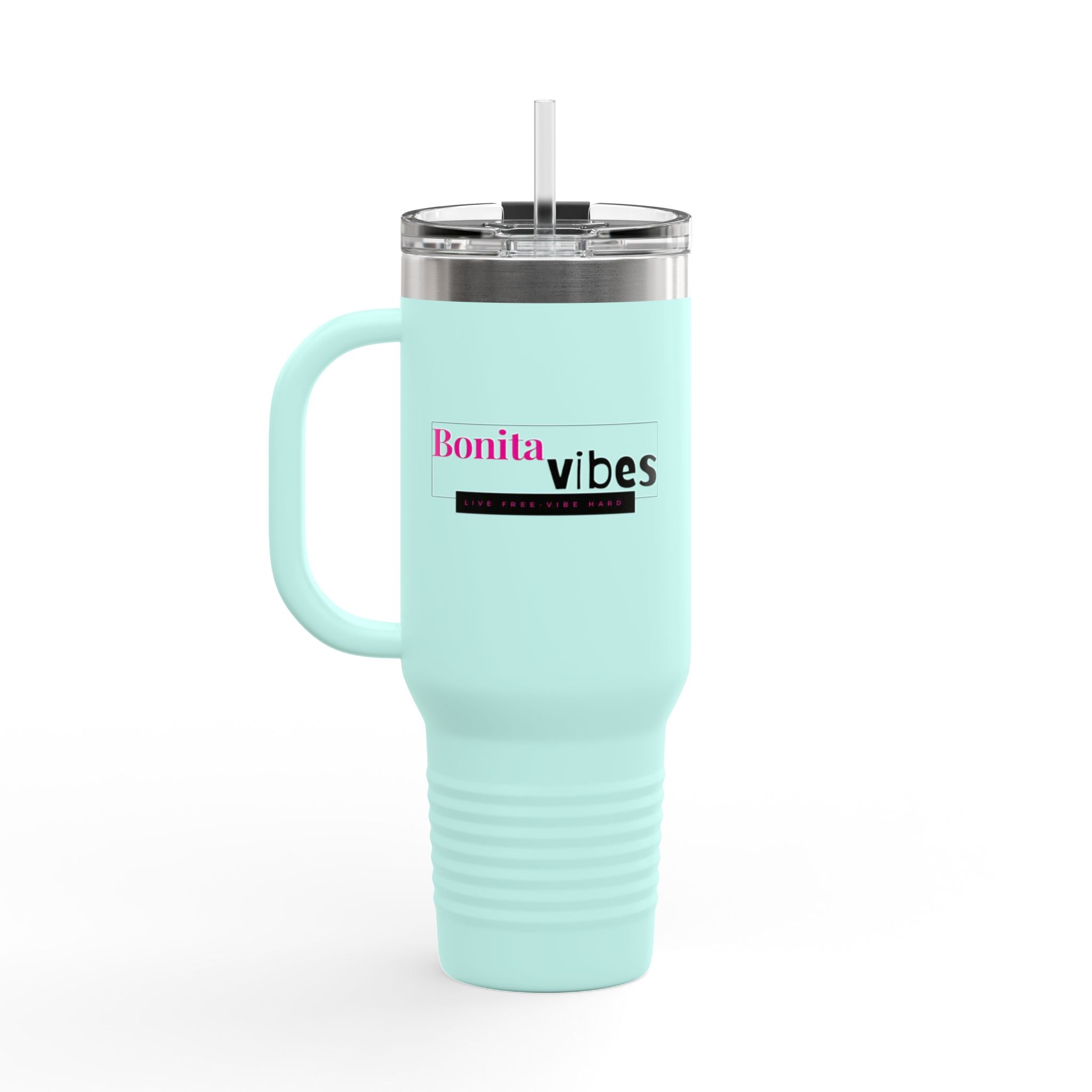 Bonita Vibes: VIBES UNLEASHED Stylish Travel Mug, 40oz - Perfect for Coffee Lovers, Gift for Her, Summer Picnics, On - the - Go Hydration - My Bonita Vibes