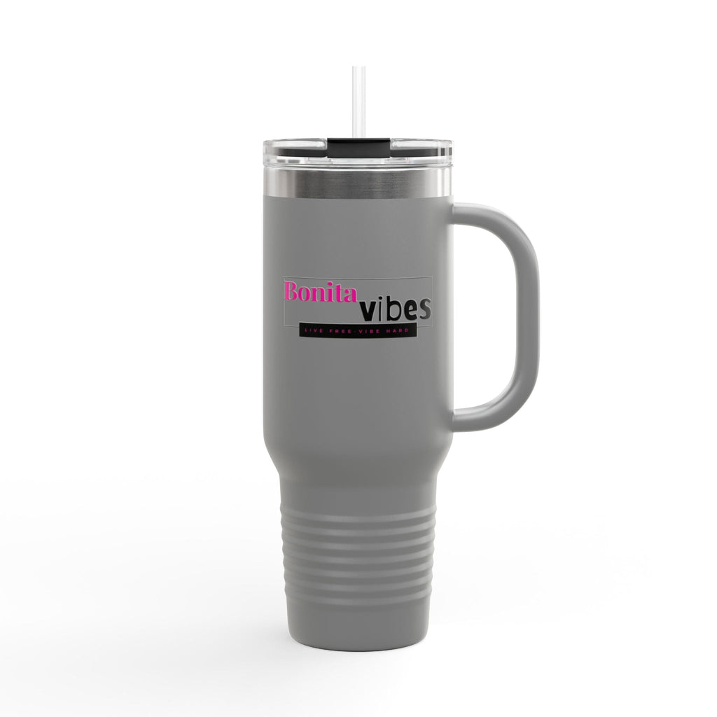 Bonita Vibes: VIBES UNLEASHED Stylish Travel Mug, 40oz - Perfect for Coffee Lovers, Gift for Her, Summer Picnics, On - the - Go Hydration - My Bonita Vibes
