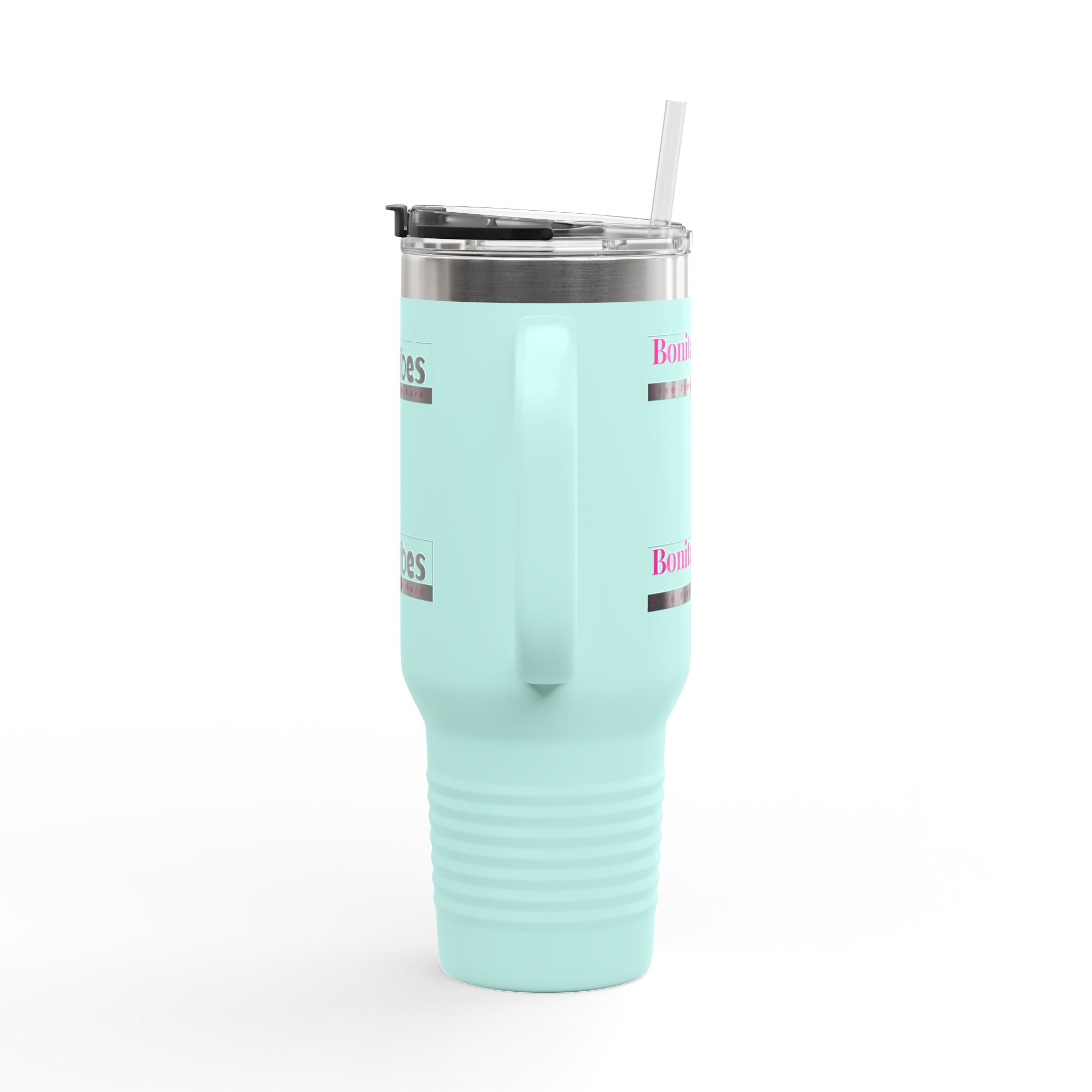 Bonita Vibes: VIBES UNLEASHED Stylish Travel Mug, 40oz - Perfect for Coffee Lovers, Gift for Her, Summer Picnics, On - the - Go Hydration - My Bonita Vibes