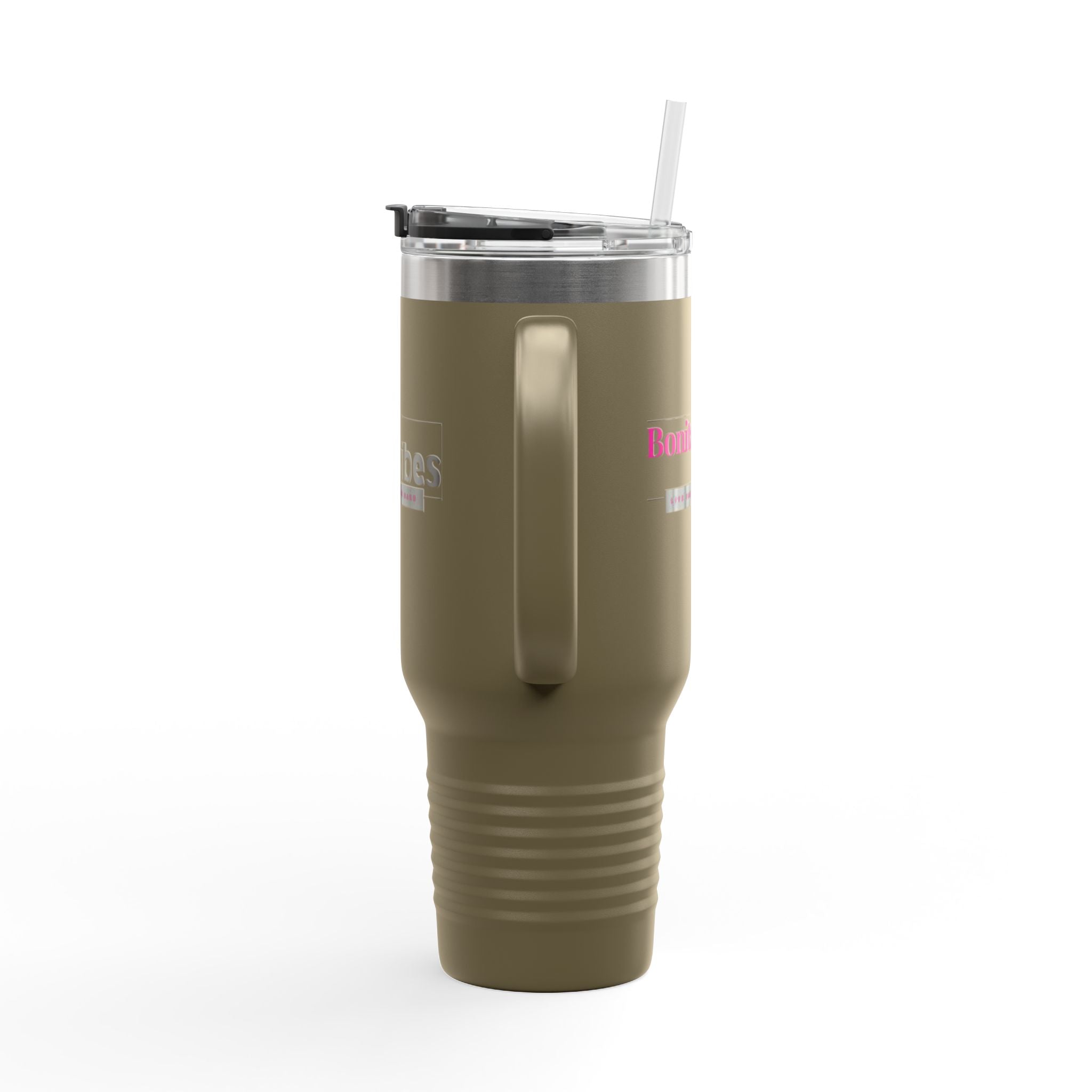 Bonita Vibes: VIBES UNLEASHED Stylish Travel Mug, 40oz - Perfect for Coffee Lovers, Gift for Her, Summer Picnics, On - the - Go Hydration - My Bonita Vibes